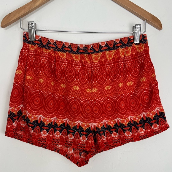 Short booty style Shorts Size Small tribal pattern designs bright bold colors - Picture 2 of 5